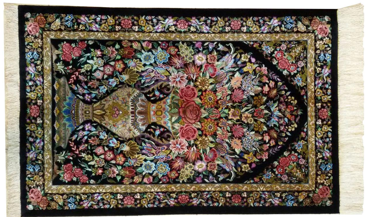 طرح فرش گلدانی